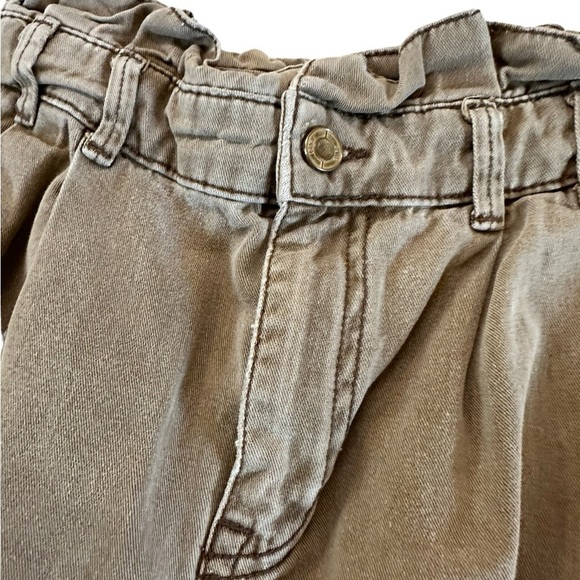 Zara 100% Cotton Paper Bag Pants Size 4 - Picture 8 of 16